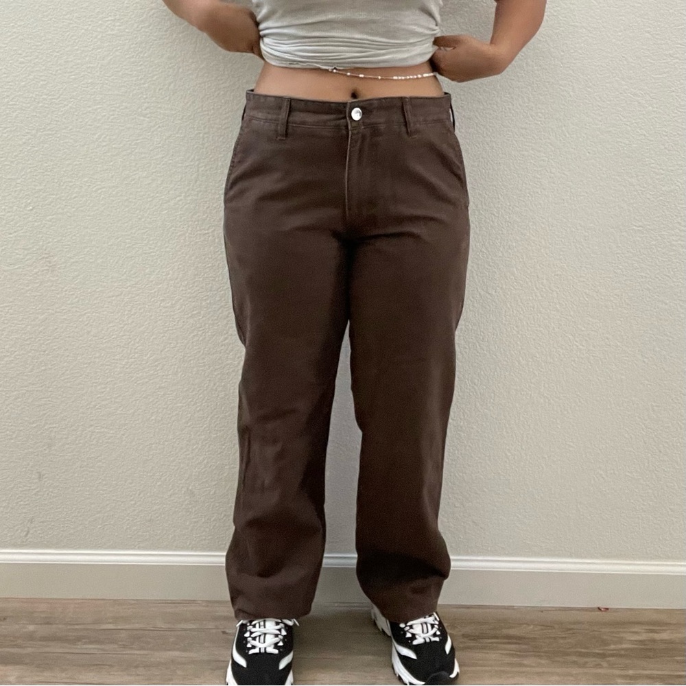 HAGGAR H26 Trademark Brand - Mid-rise Straight Leg Brown Jeans